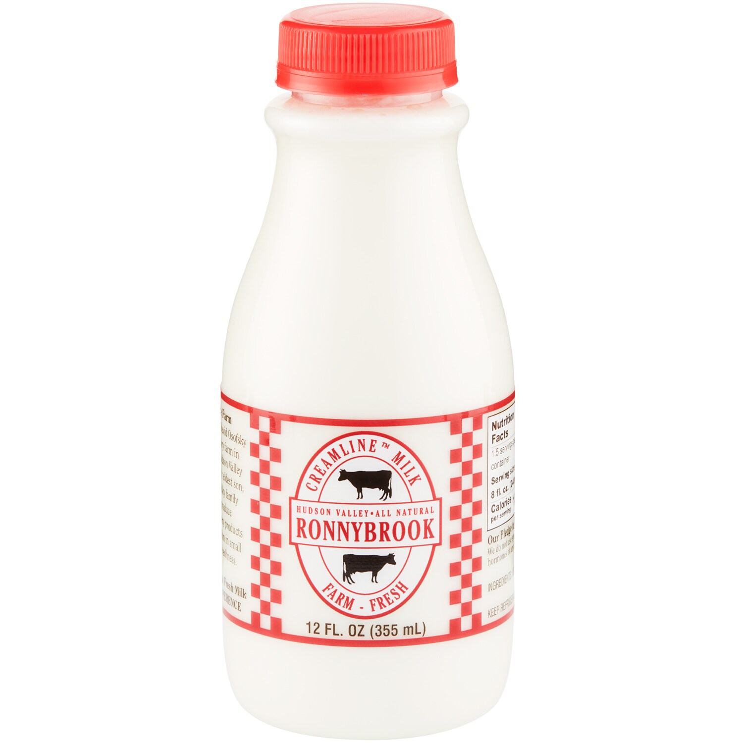 Ronnybrook All Natural Creamline Milk, Plastic Bottle