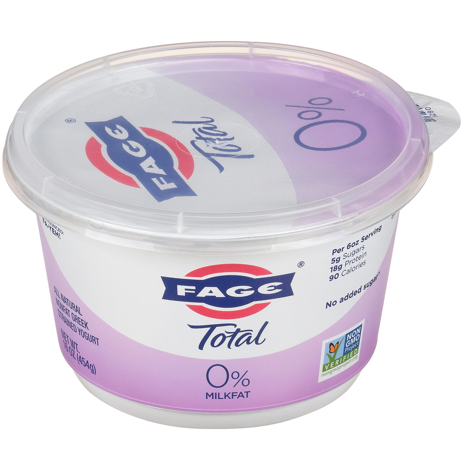 Fage TOTAL 0 Greek Yogurt, Plain, 16oz FreshDirect