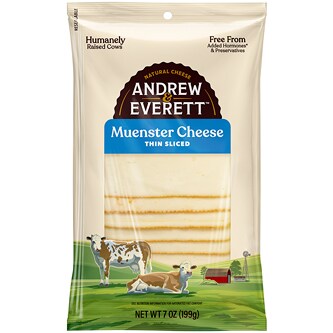Andrew & Everett Thin Sliced Muenster Cheese