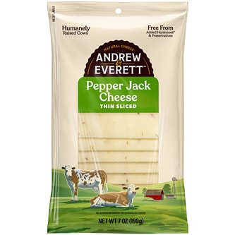 Andrew & Everett Thin Sliced Pepper Jack Cheese