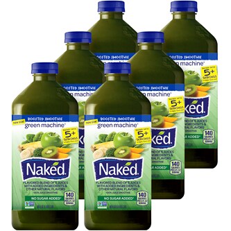 Naked Juice 100% Juice Smoothie, Green Machine, Plastic Bottles