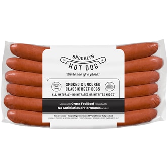 The Brooklyn Hot Dog Co. Smoked & Uncured Classic Beef Dogs