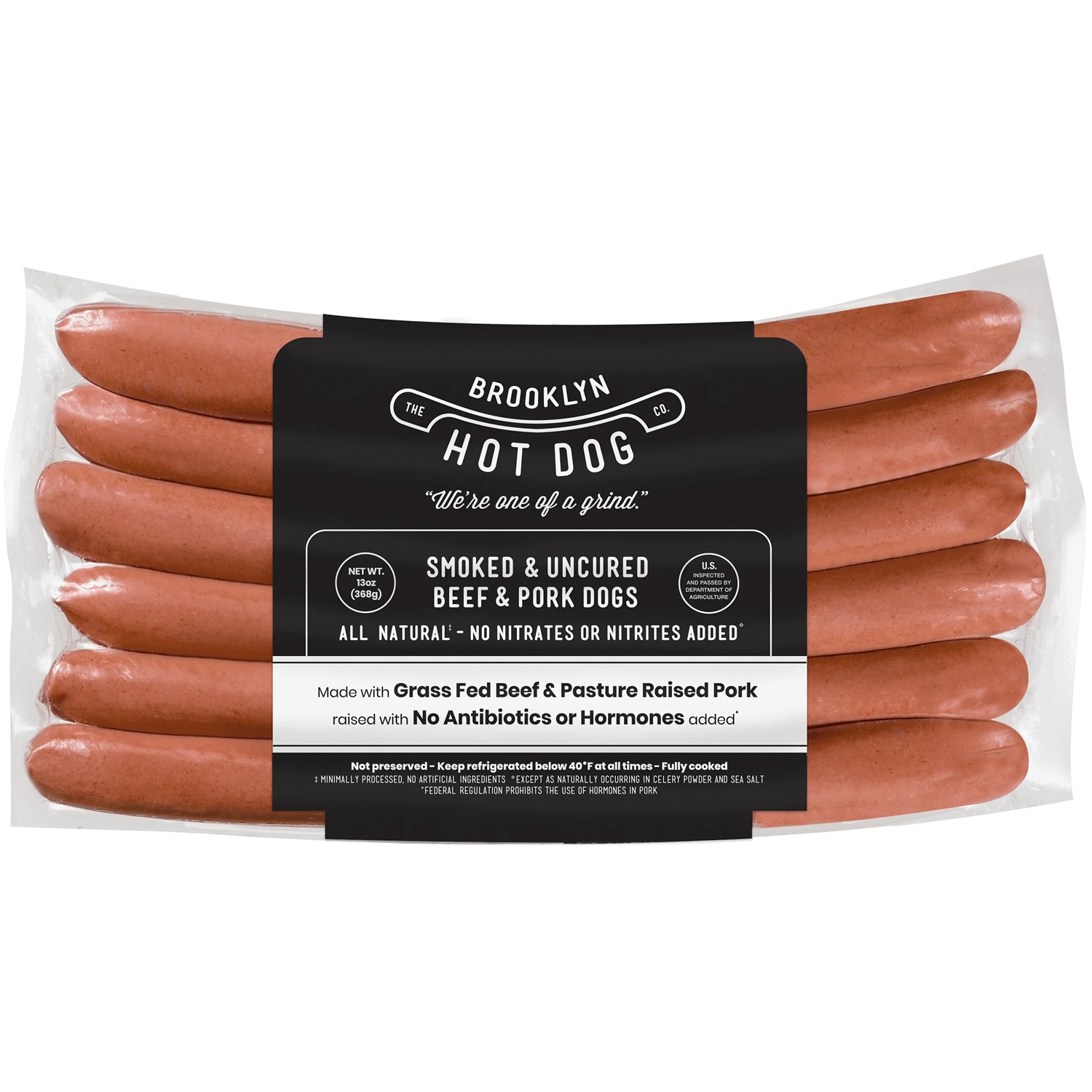 The Brooklyn Hot Dog Co. Smoked & Uncured Beef & Pork Dogs