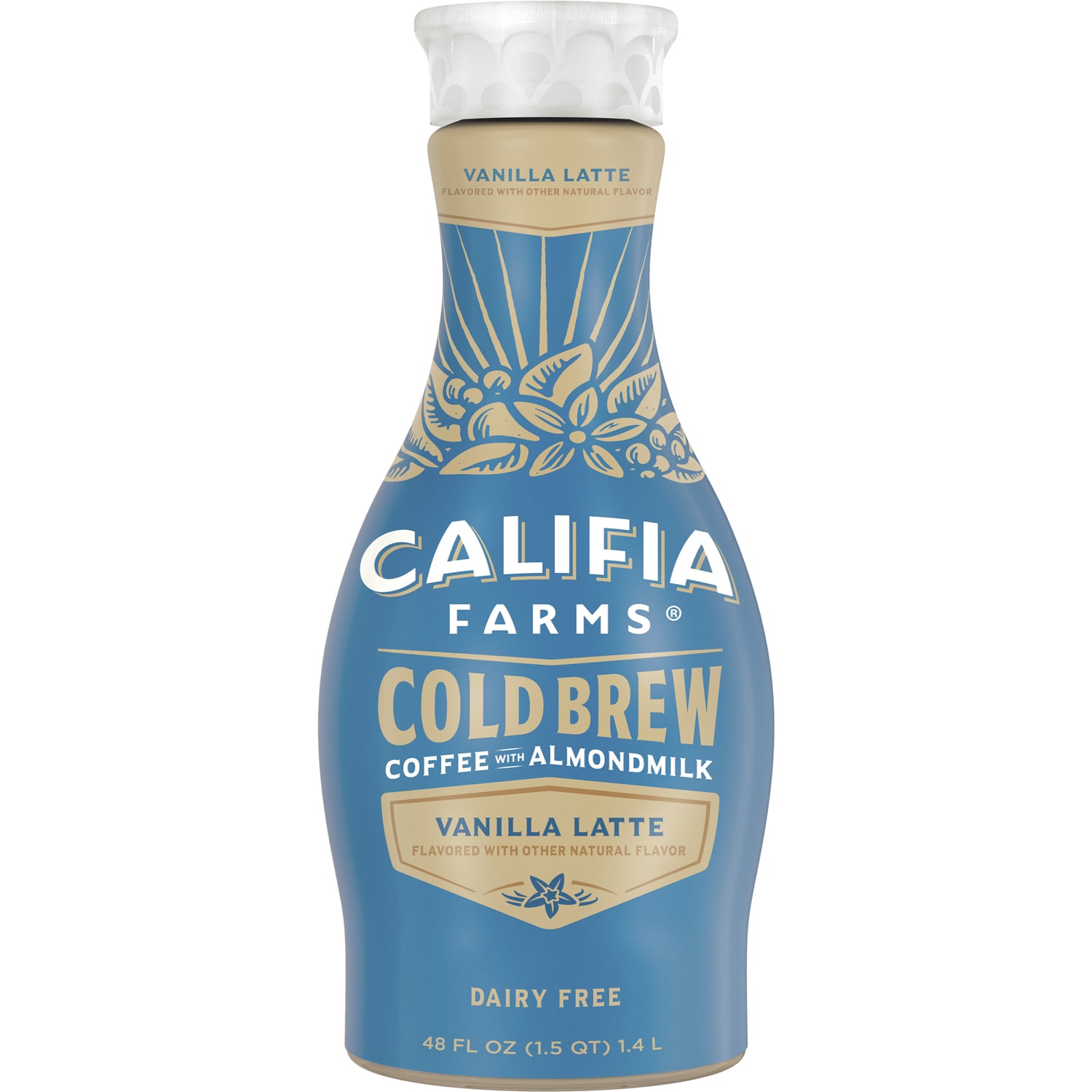 Califia Farms Cold Brew Coffee with Almondmilk, Café Latte, Plastic Bottle