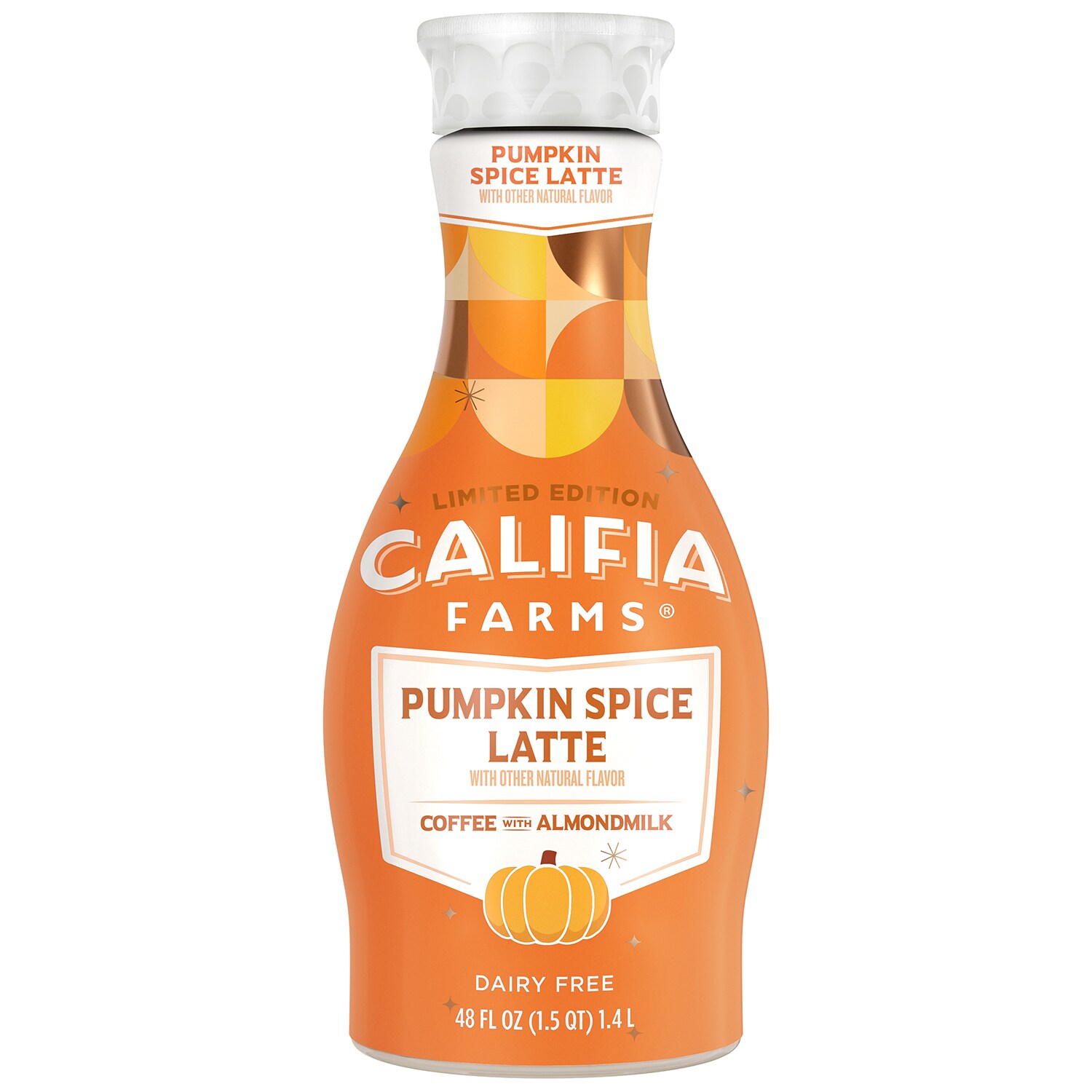 Califia Farms Cold Brew Coffee with Almondmilk, Pumpkin Spice Latte, Plastic Bottle