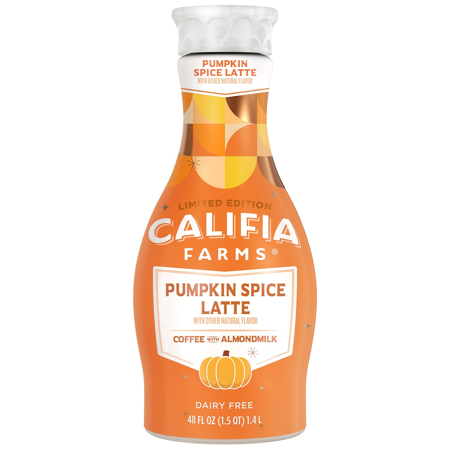 Califia Farms Cold Brew Coffee with Almondmilk, Pumpkin Spice Latte, Plastic Bottle