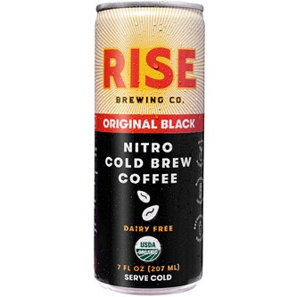 RISE Brewing Co. Nitro Cold Brew Coffee, Original Black, Can