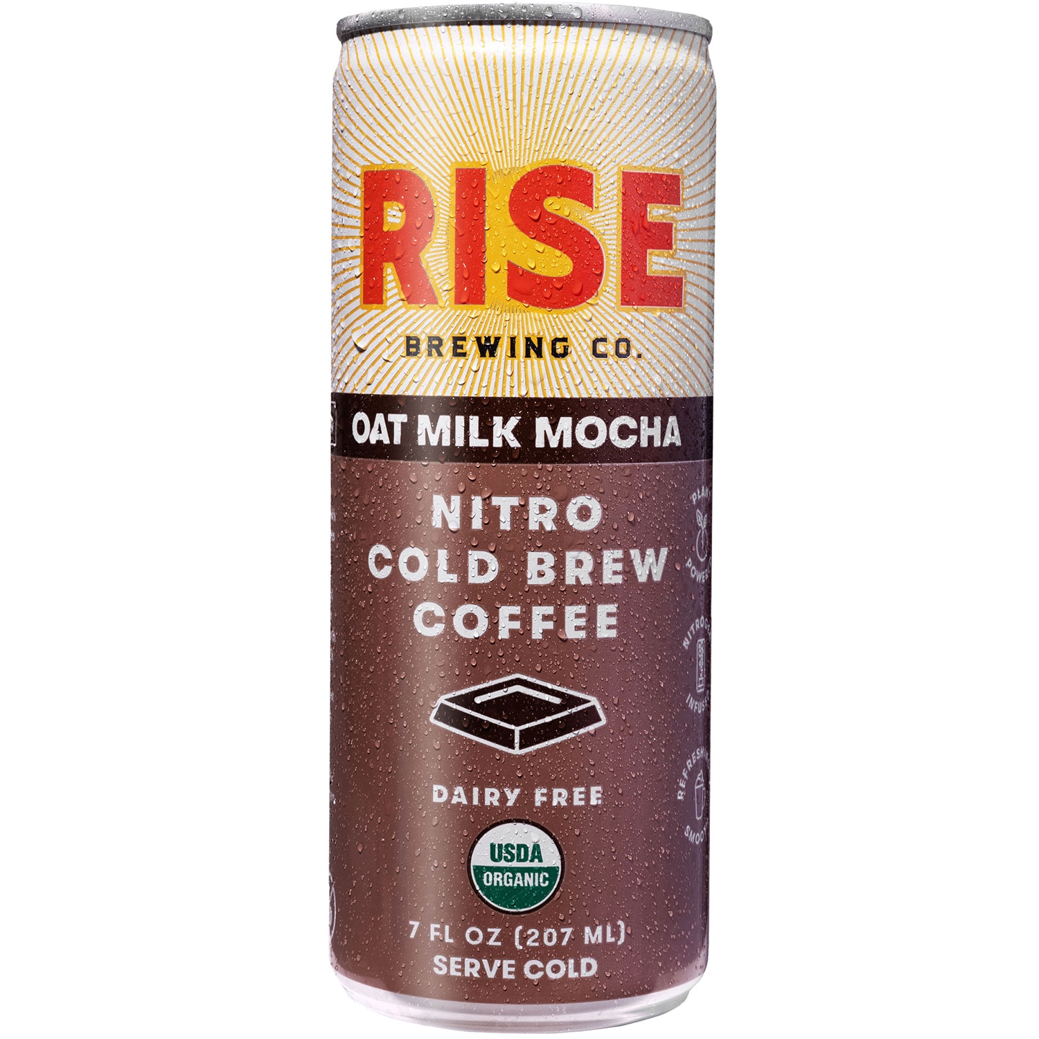 RISE Brewing Co. Nitro Cold Brew Coffee, Oat Milk Mocha, Can