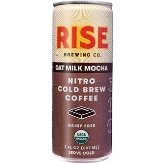 RISE Brewing Co. Nitro Cold Brew Coffee, Oat Milk Mocha, Can