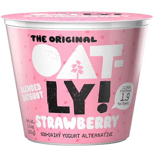 Oatly Oatgurt, Strawberry on the Bottom