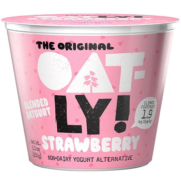 Oatly Oatgurt, Strawberry on the Bottom