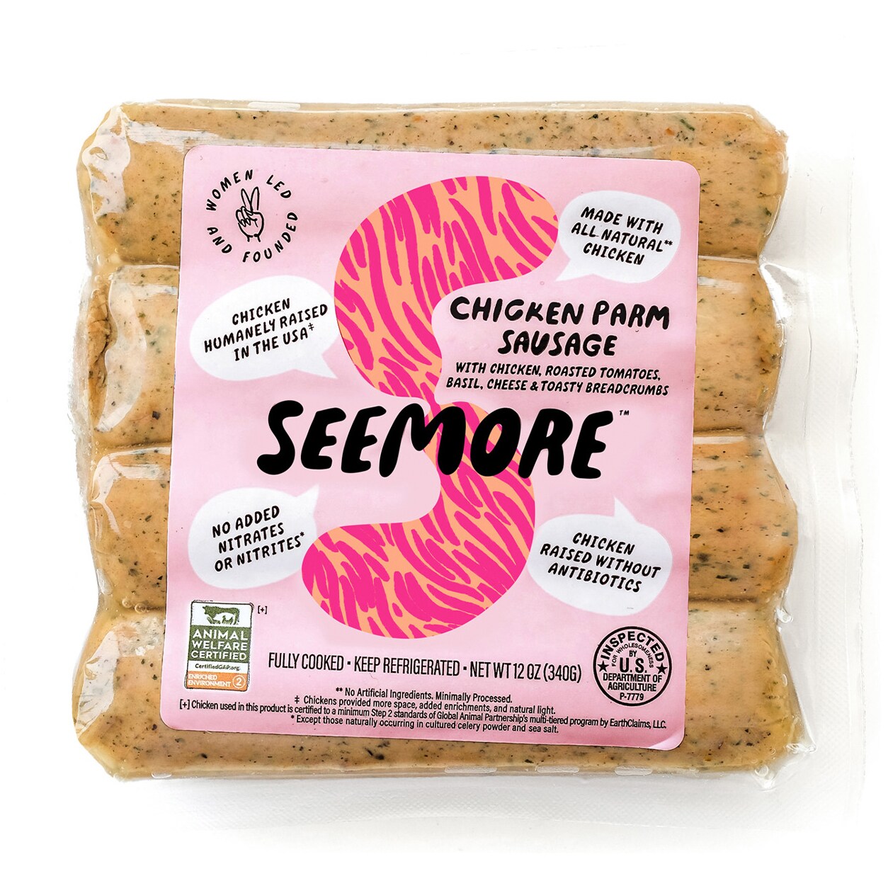 Seemore Meat & Veggie Sausage, Chicken Parm