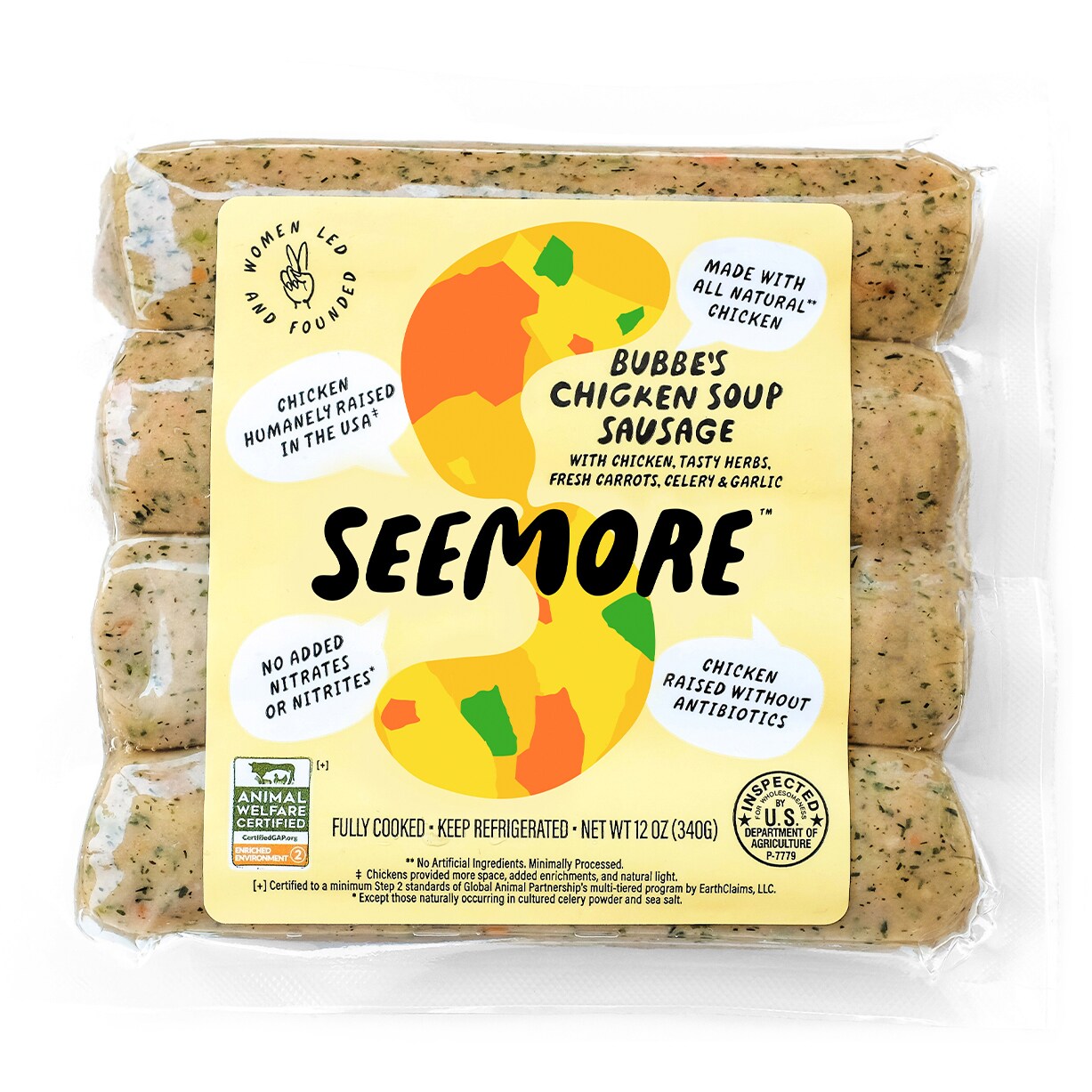 Seemore Meat & Veggie Sausage, Bubbe's Chicken Soup