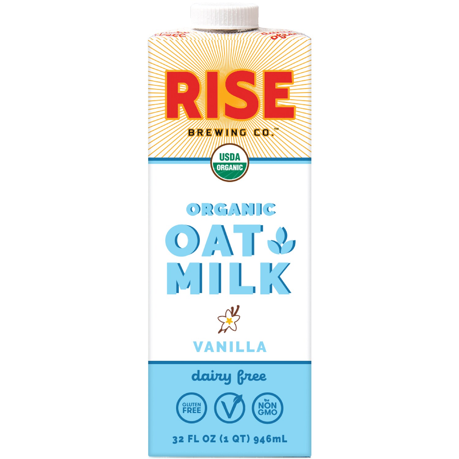 RISE Brewing Co. Organic Oat Milk, Vanilla, Carton