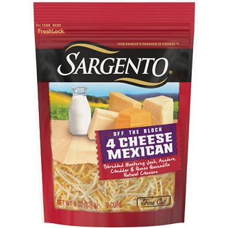 Sargento Off The Block Shredded 4 Cheese Mexican