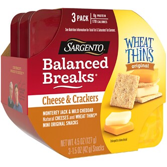 Sargento Balanced Breaks, Monterey Jack & Mild Cheddar with Mini Wheat Thins
