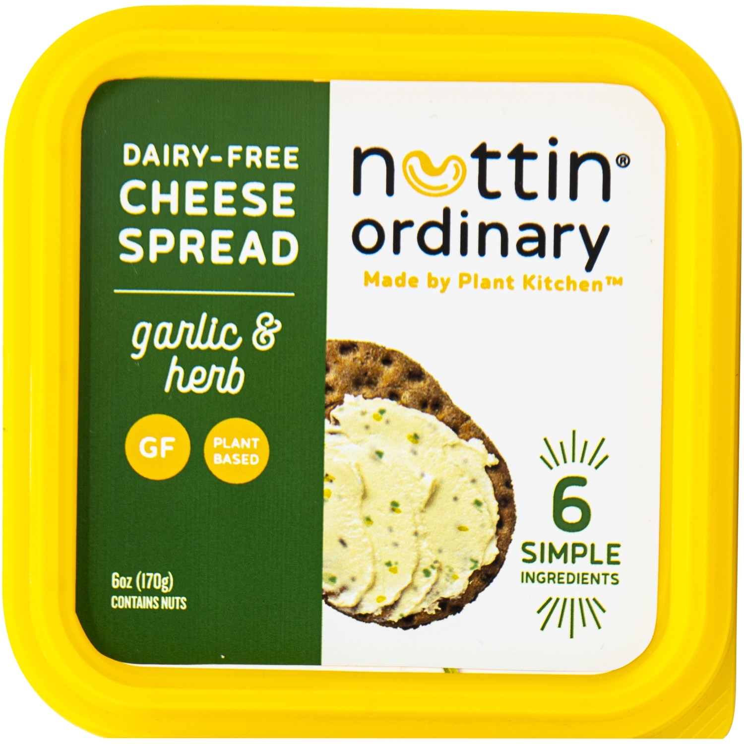 Nuttin Ordinary Dairy-Free Cashew Cheese Spread, Garlic & Herb
