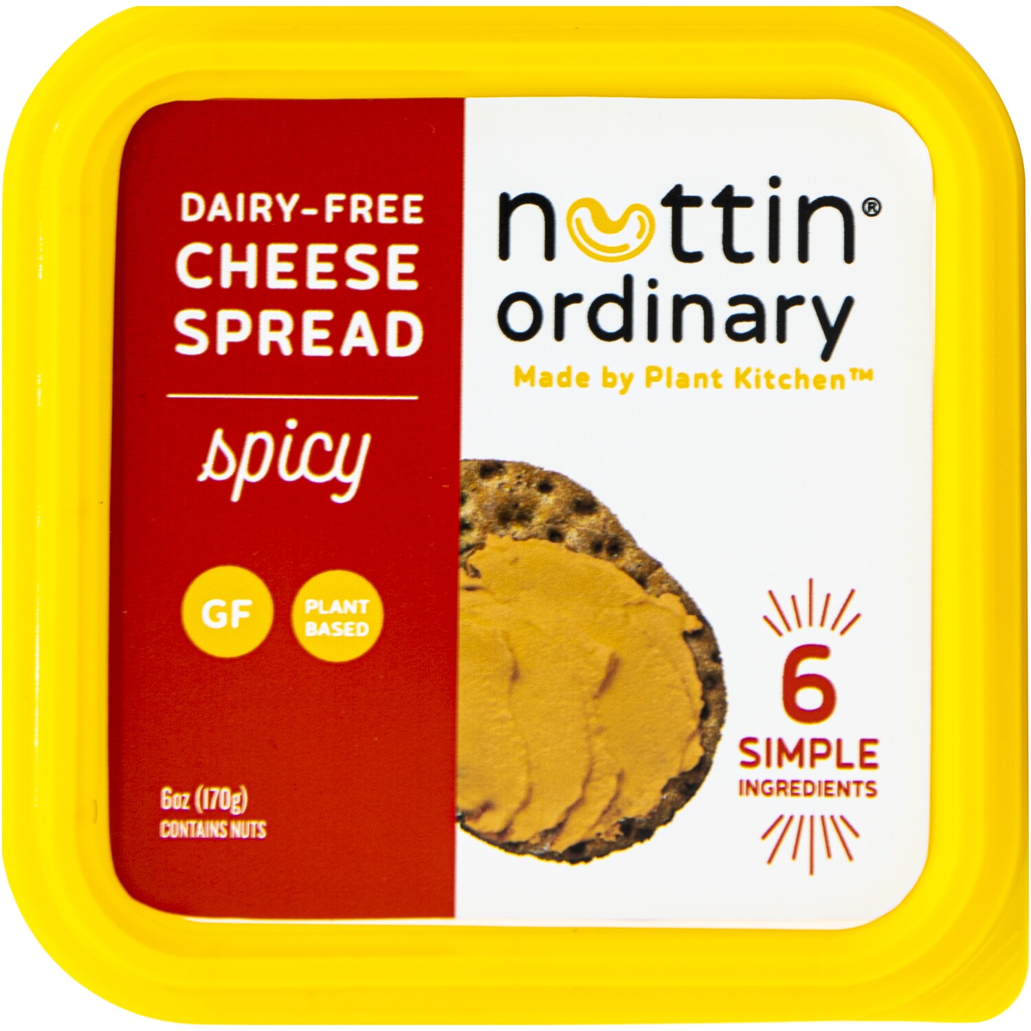Nuttin Ordinary Dairy-Free Cashew Cheese Spread, Spicy
