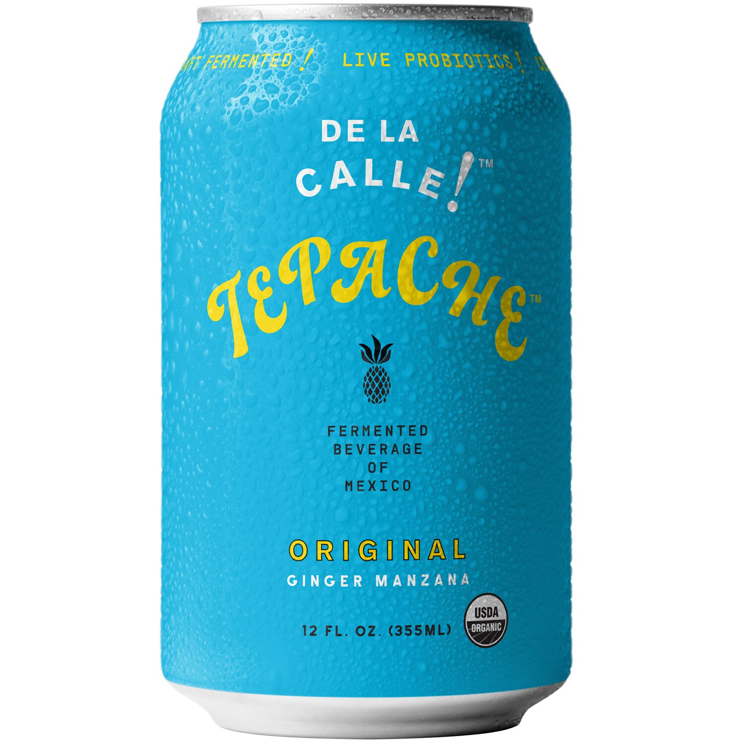 De La Calle Tepache, Original Ginger Manzana, Can