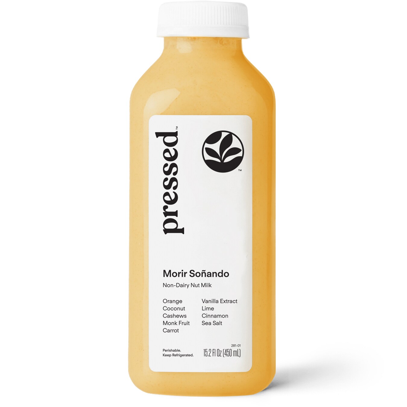 Pressed Juicery Non-Dairy Nut Milk, Morir Soñando, Plastic Bottle
