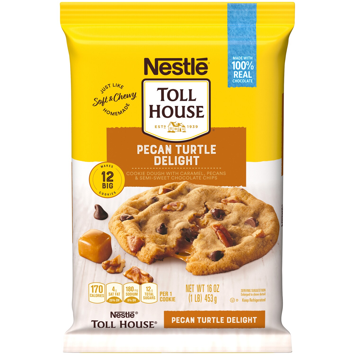 Nestlé Toll House Cookie Dough, Pecan Turtle Delight