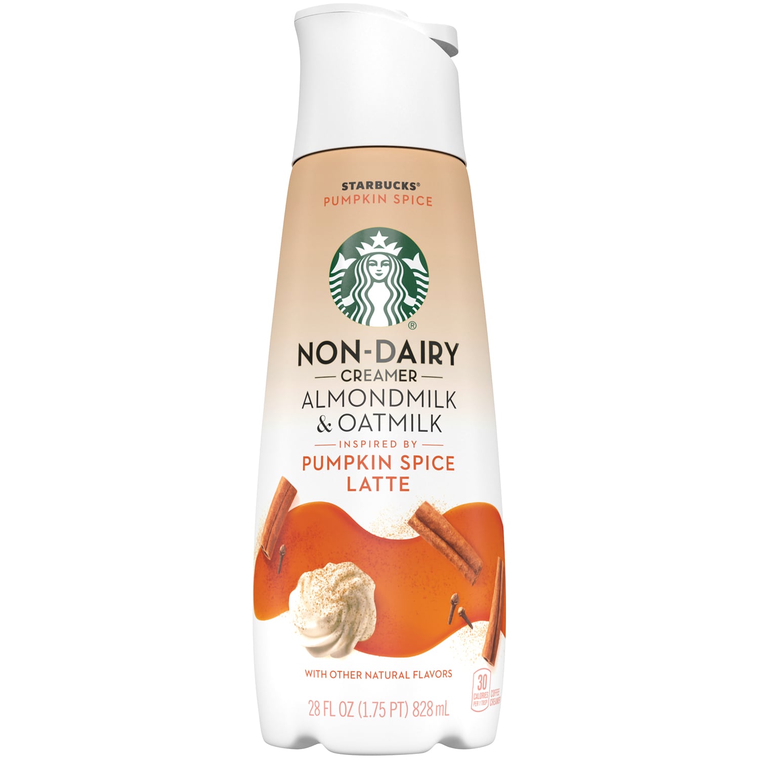 Starbucks Non-Dairy Almondmilk & Oatmilk Creamer, Pumpkin Spice