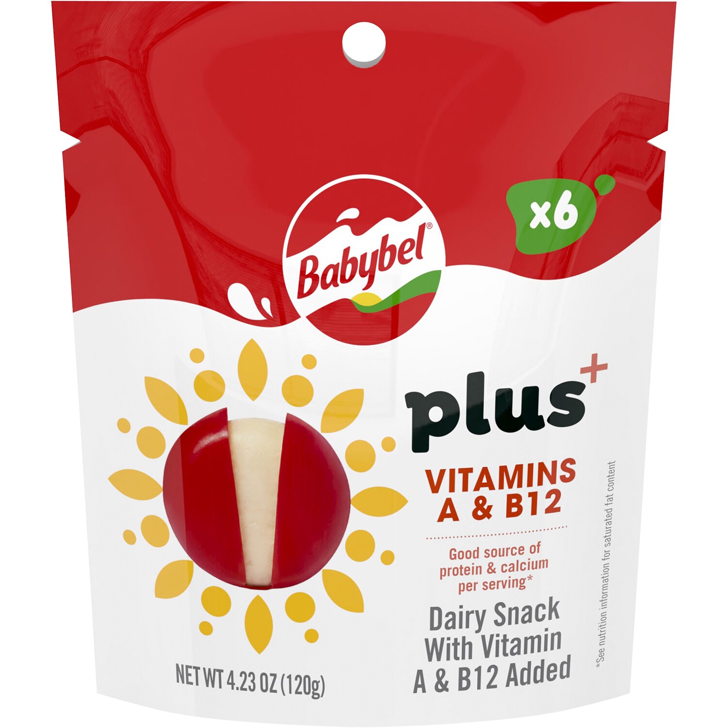 Mini Babybel Plus+ Vitamins A & B12 Snack Cheese