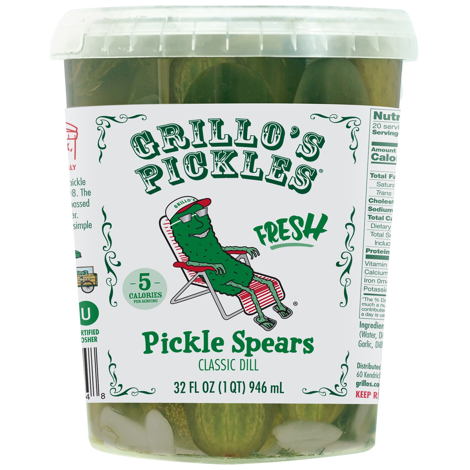 Grillo's Pickles Pickle Spears, Classic Dill
