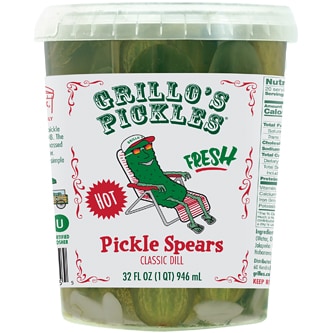 Grillo's Pickles Pickle Spears, Classic Dill, Hot