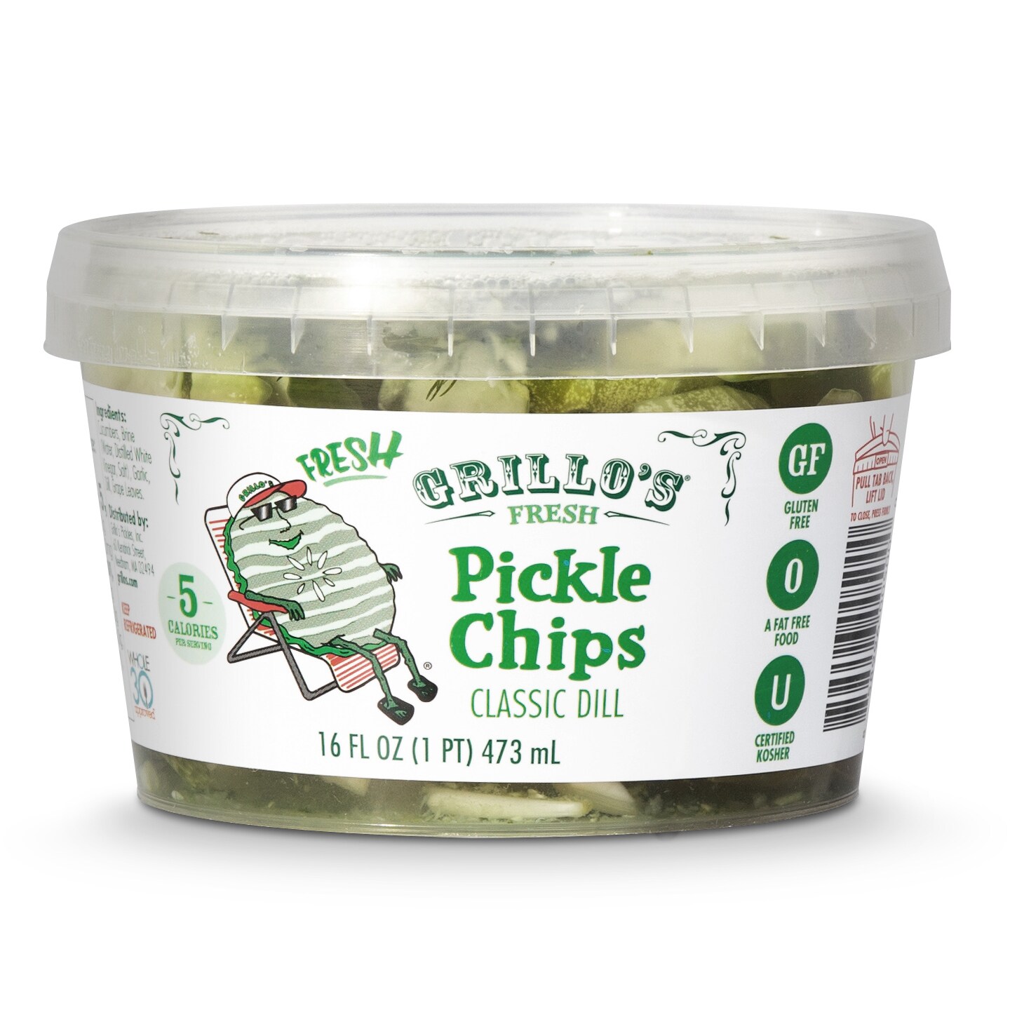 Grillo's Pickles Pickle Chips, Classic Dill FreshDirect