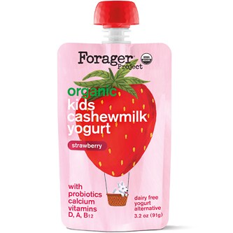 Forager Organic Kids Cashewmilk Yogurt Alternative, Strawberry