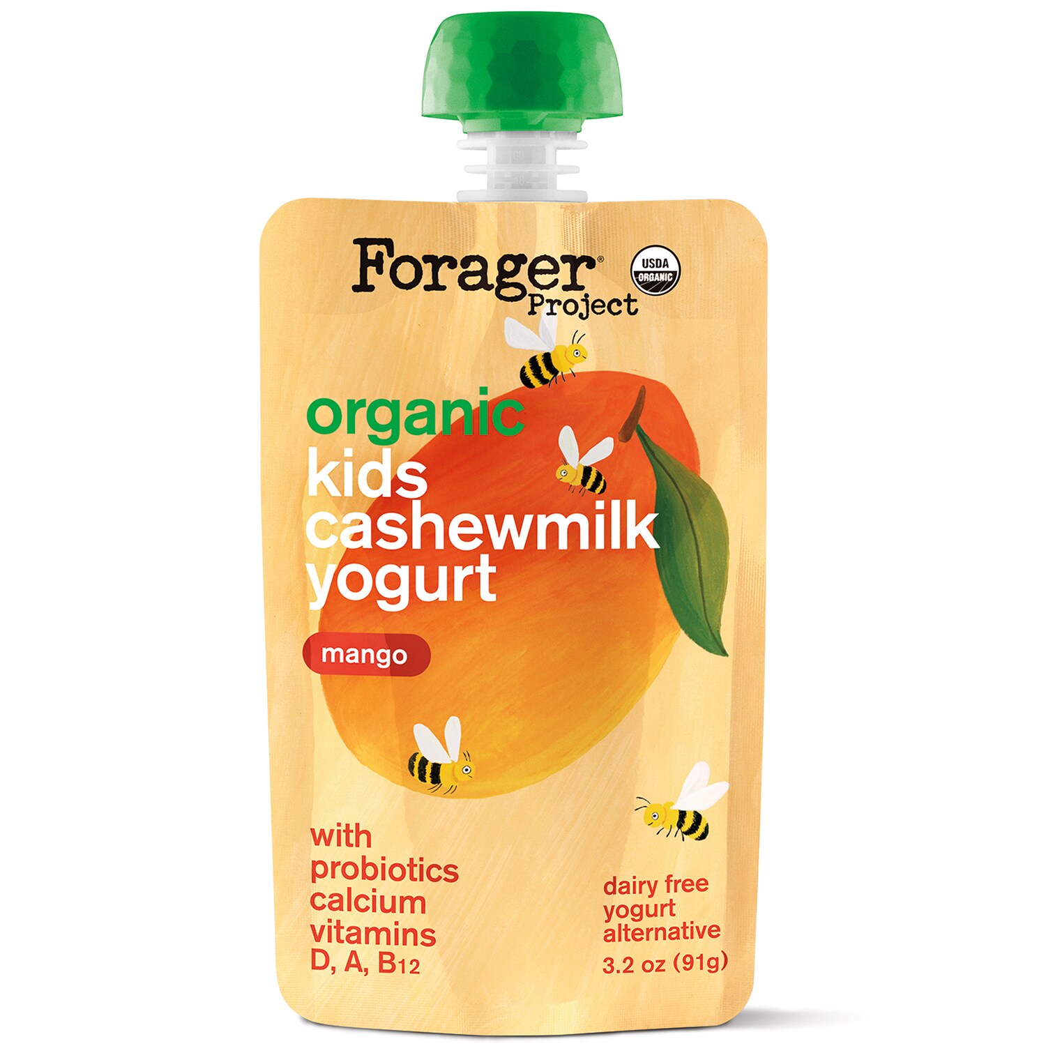 Forager Organic Kids Cashewmilk Yogurt Alternative, Mango