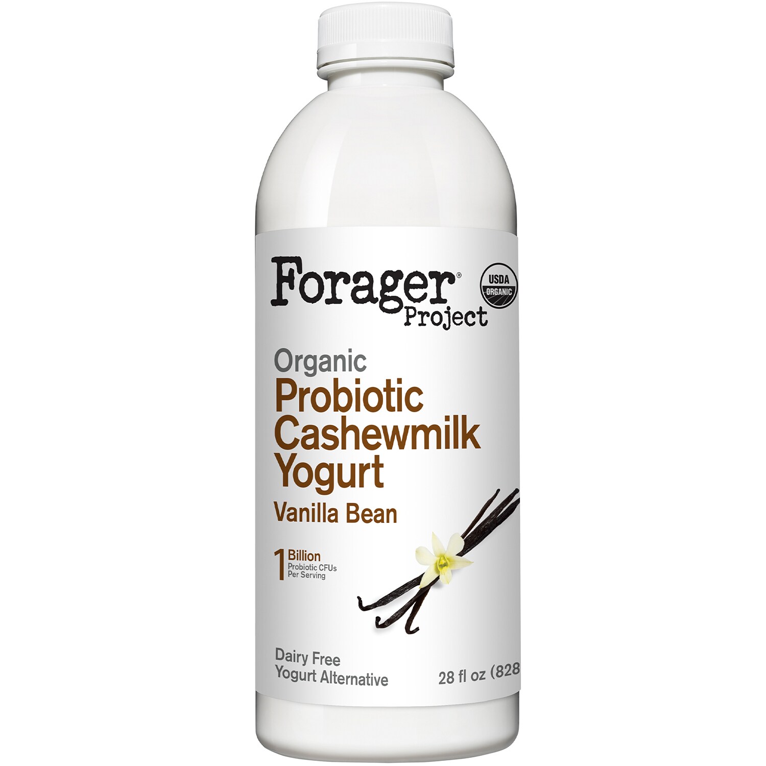 Forager Organic Cashewmilk Yogurt Drink Alternative, Vanilla Bean