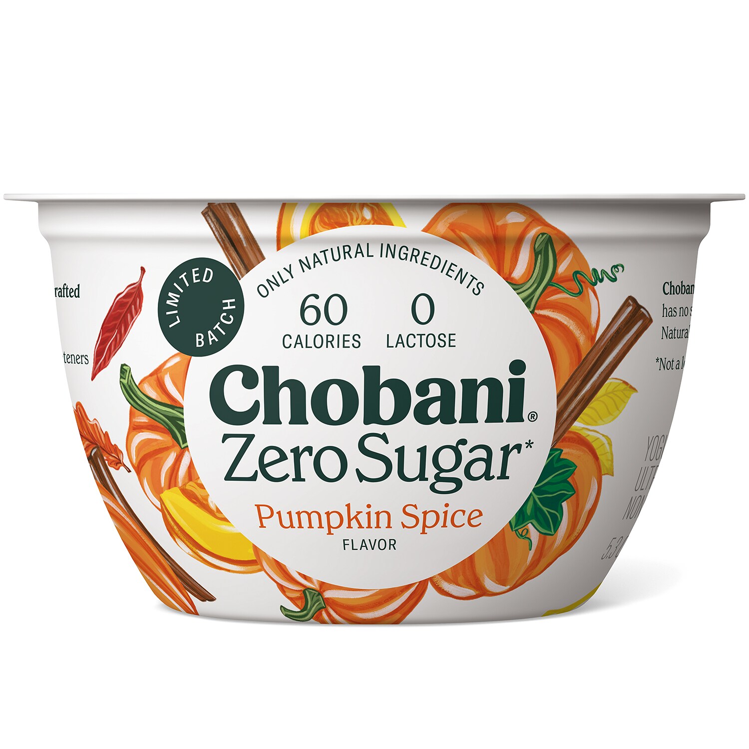 Chobani Zero Sugar Greek Yogurt, Pumpkin Spice