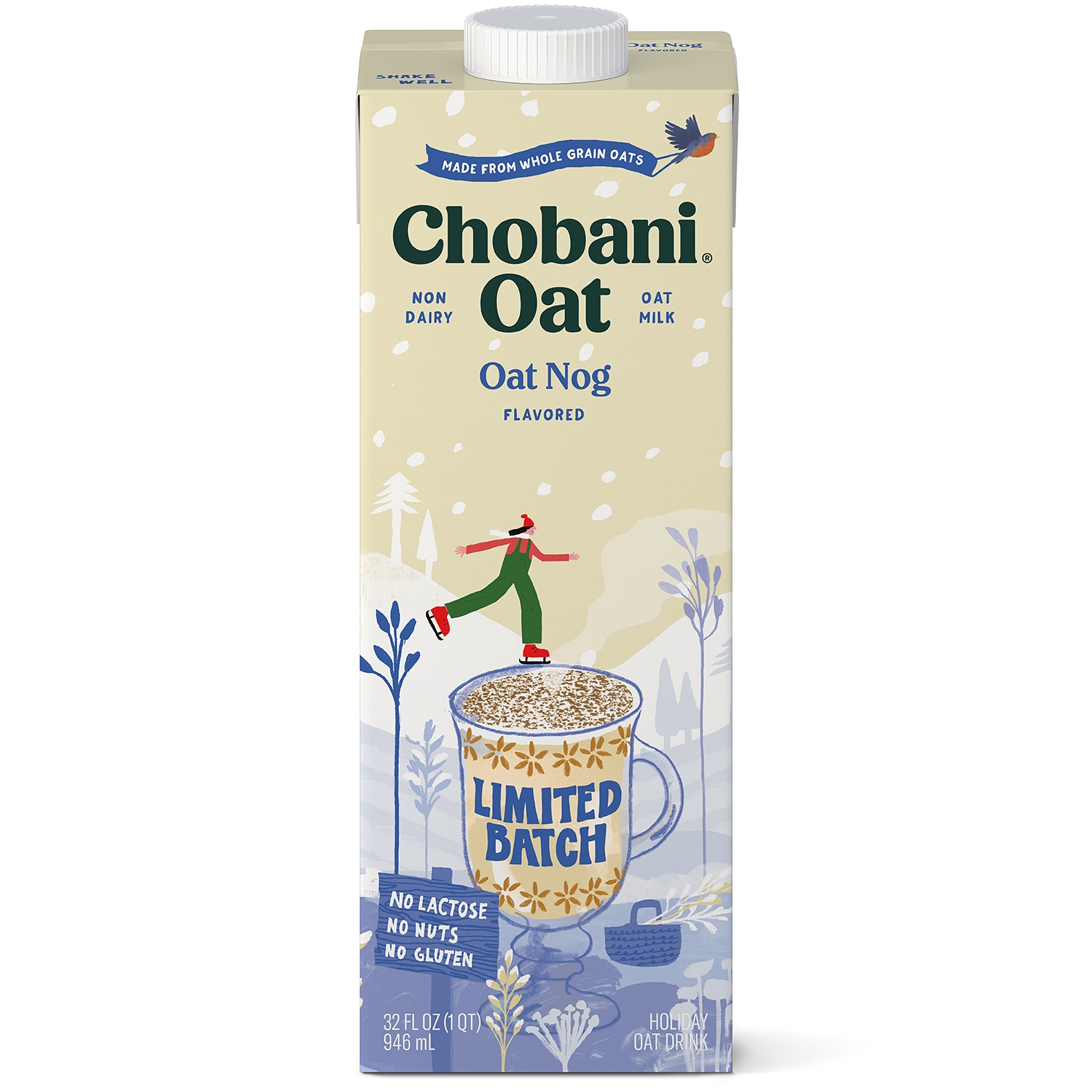 Chobani Oat Drink, Oat Nog, Carton