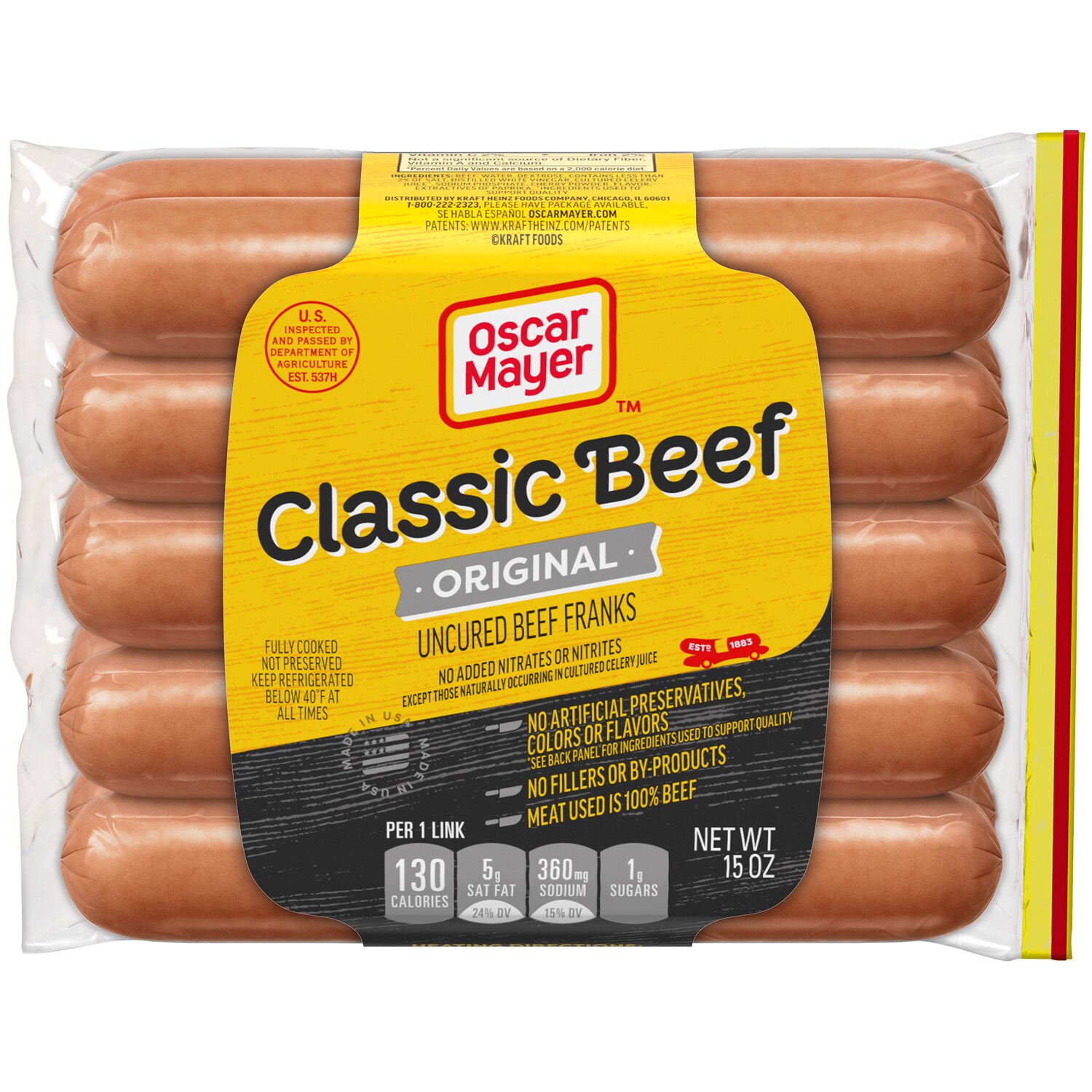 Oscar Mayer Classic Beef Uncured Franks