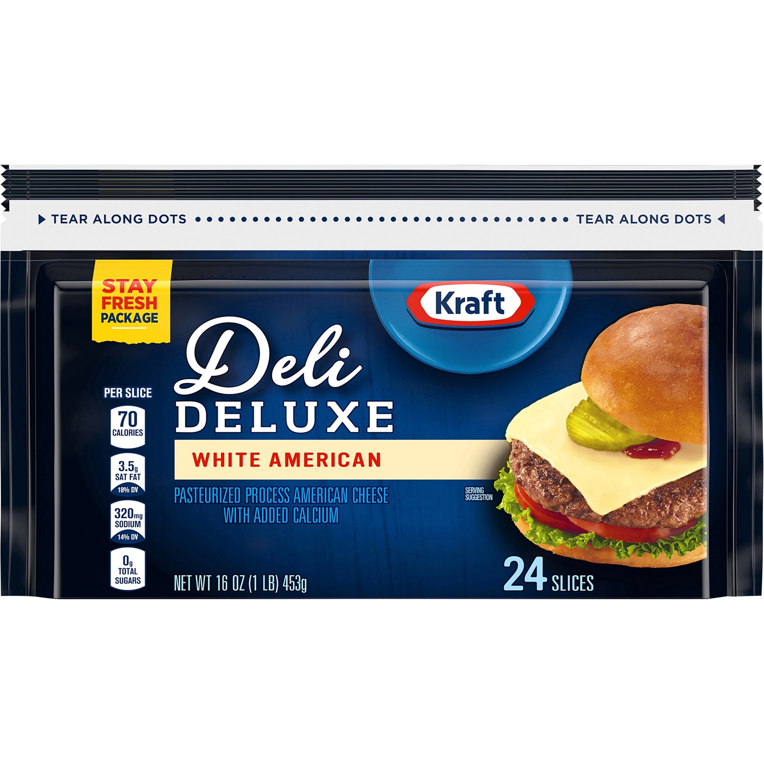 Kraft Deli Deluxe White American Cheese Slices
