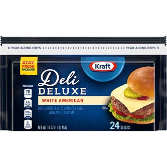Kraft Deli Deluxe White American Cheese Slices