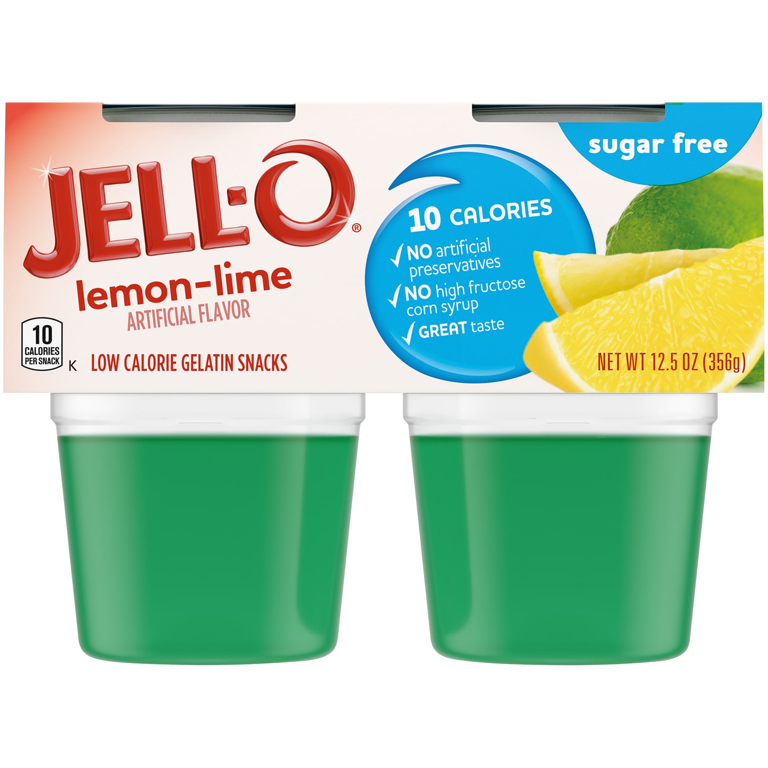 Jell-O Sugar Free Gelatin Snacks, Lemon-Lime