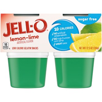 Jell-O Sugar Free Gelatin Snacks, Lemon-Lime