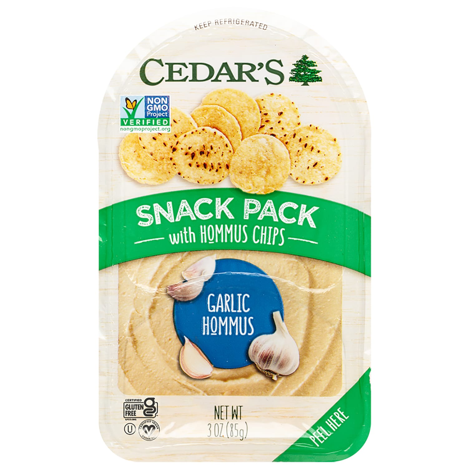 Cedar's Snack Pack with Hommus Chips, Garlic