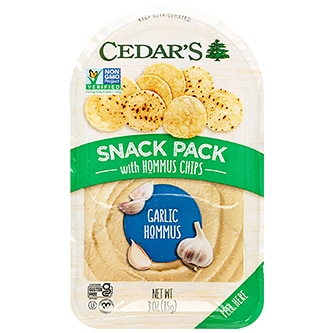 Cedar's Snack Pack with Hommus Chips, Garlic