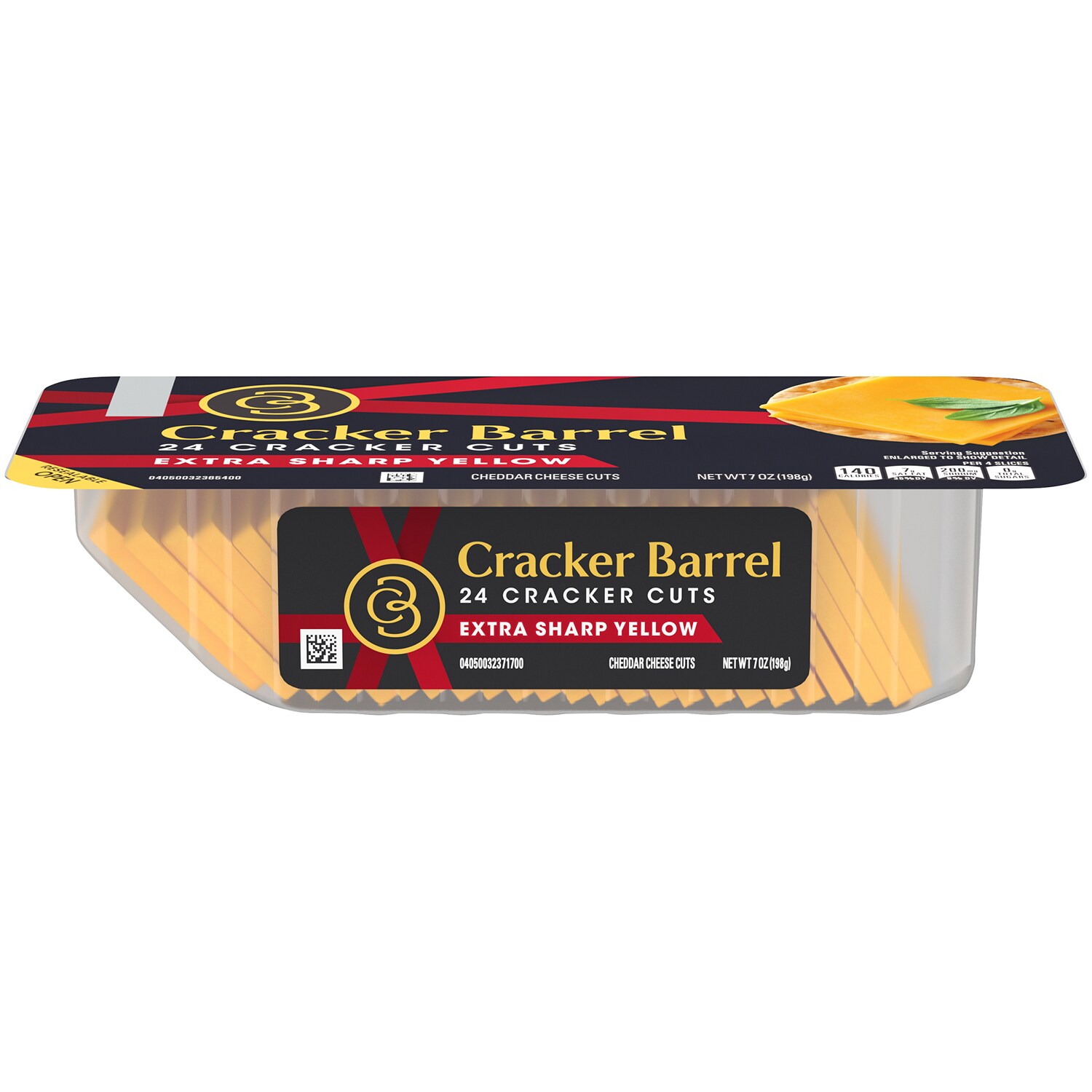 Cracker Barrel Cheddar Cheese Cracker Cuts, Extra Sharp Yellow