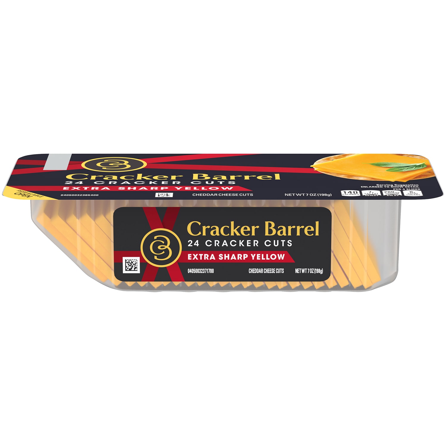 Cracker Barrel Cheddar Cheese Cracker Cuts, Extra Sharp Yellow