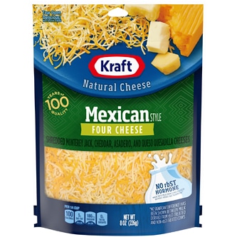 Kraft Natural Shredded Mexican Four Cheese