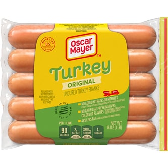 Oscar Mayer Uncured Turkey Franks, Original