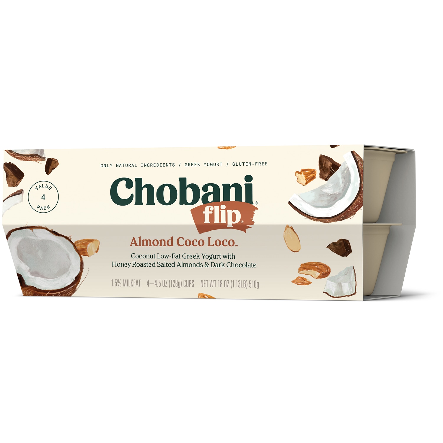 Chobani Flip Low-Fat Greek Yogurt, Almond Coco Loco