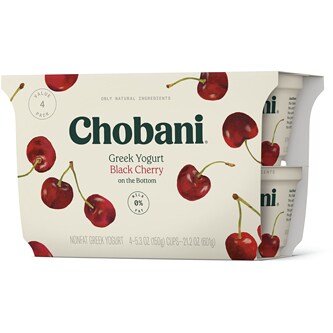 Chobani Non-Fat Greek Yogurt, Black Cherry on the Bottom