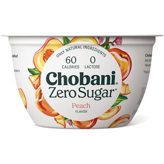 Chobani Zero Sugar Greek Yogurt, Peach