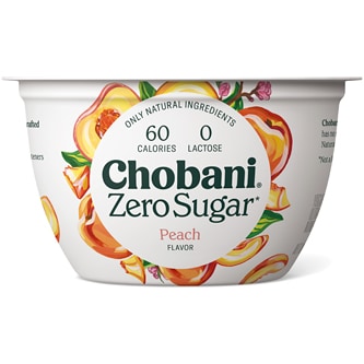 Chobani Zero Sugar Greek Yogurt, Peach